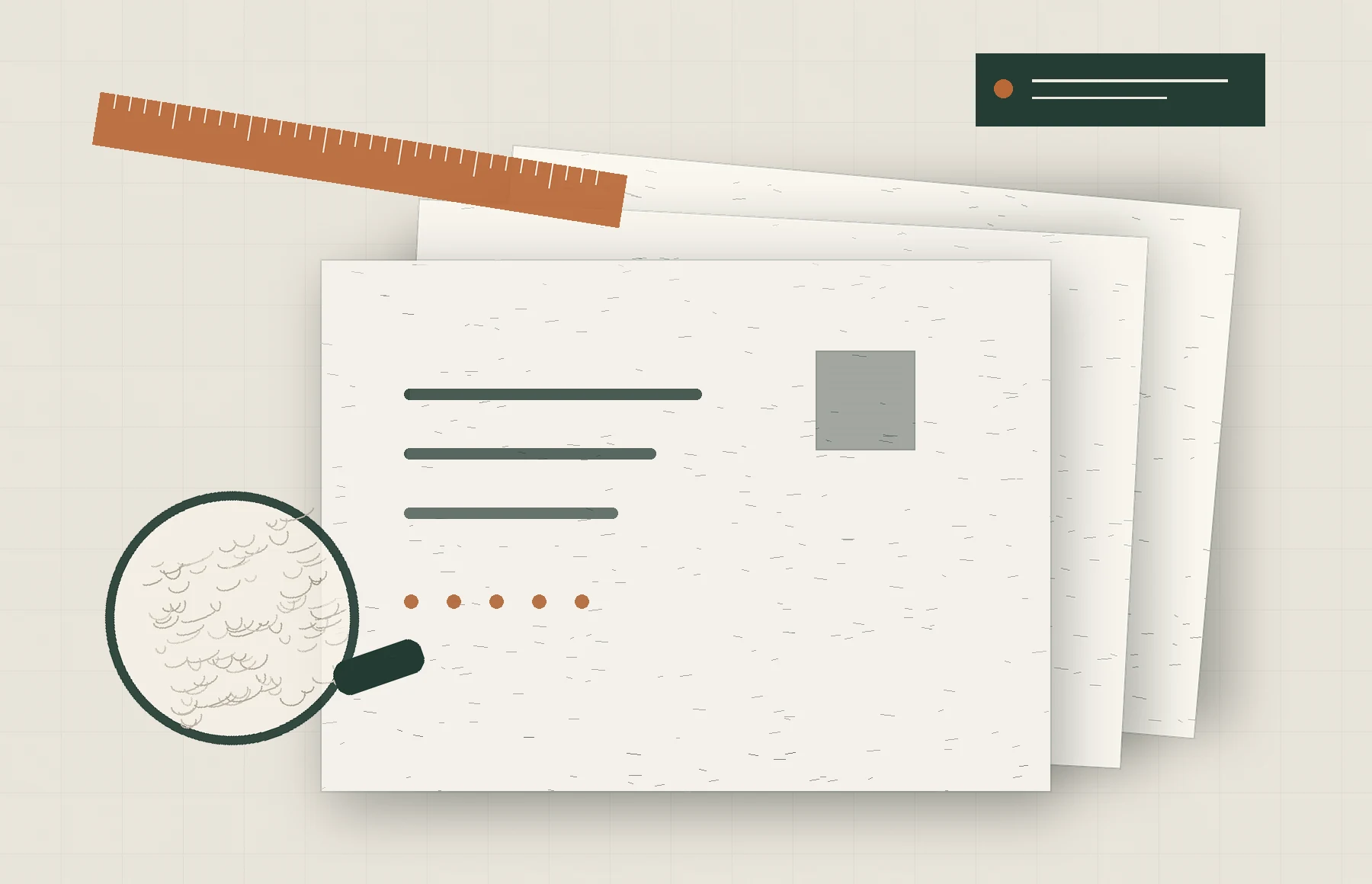 Japanese paper samples and writing-performance reference visual